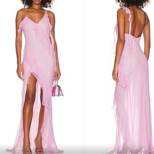 Amanda Uprichard X Revolve Cassilda Gown in Baby Pink